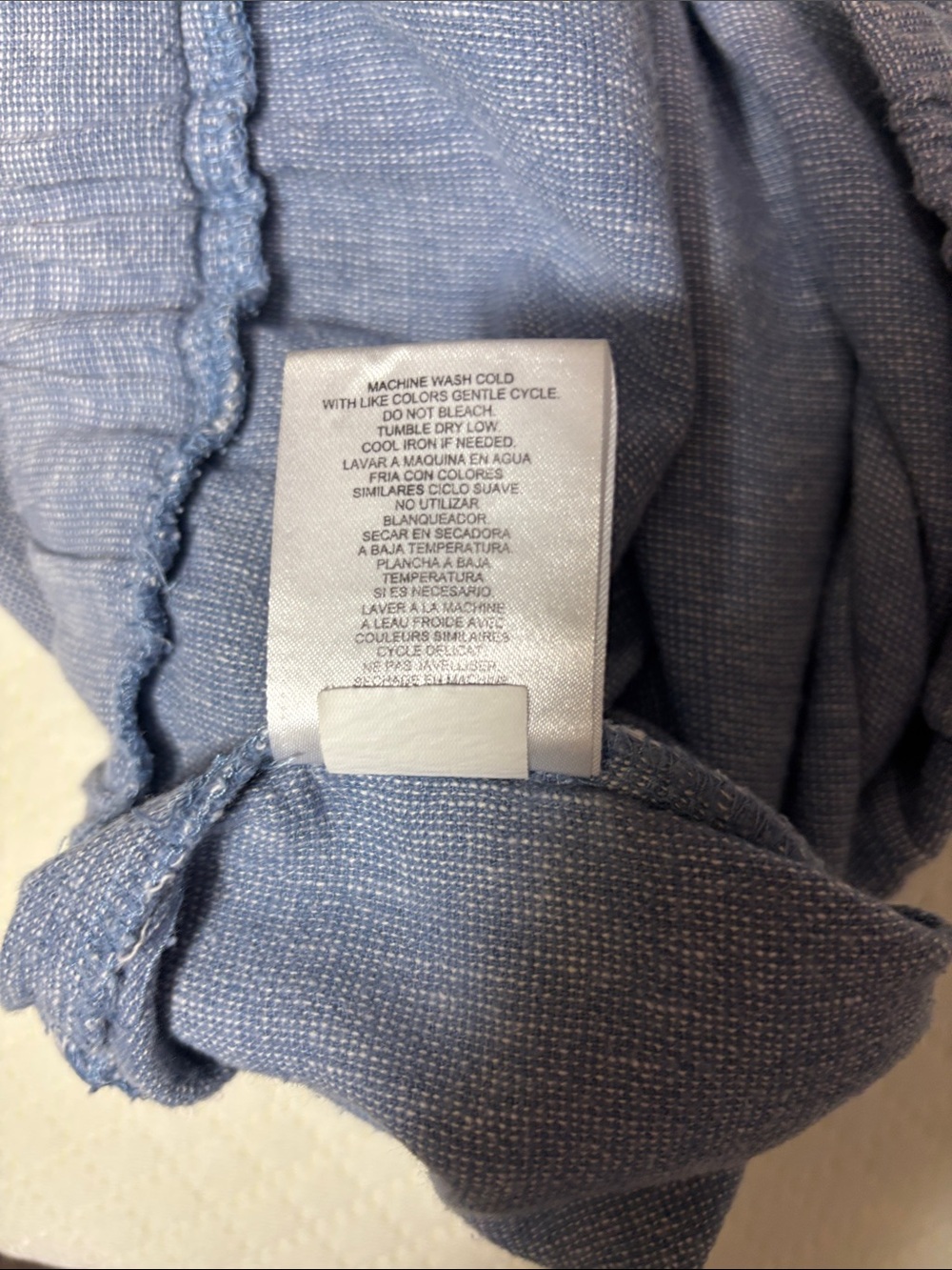 Ellen Tracy Light Blue Women’s Drawstring Linen-Blend Pants - Picture 5 of 13